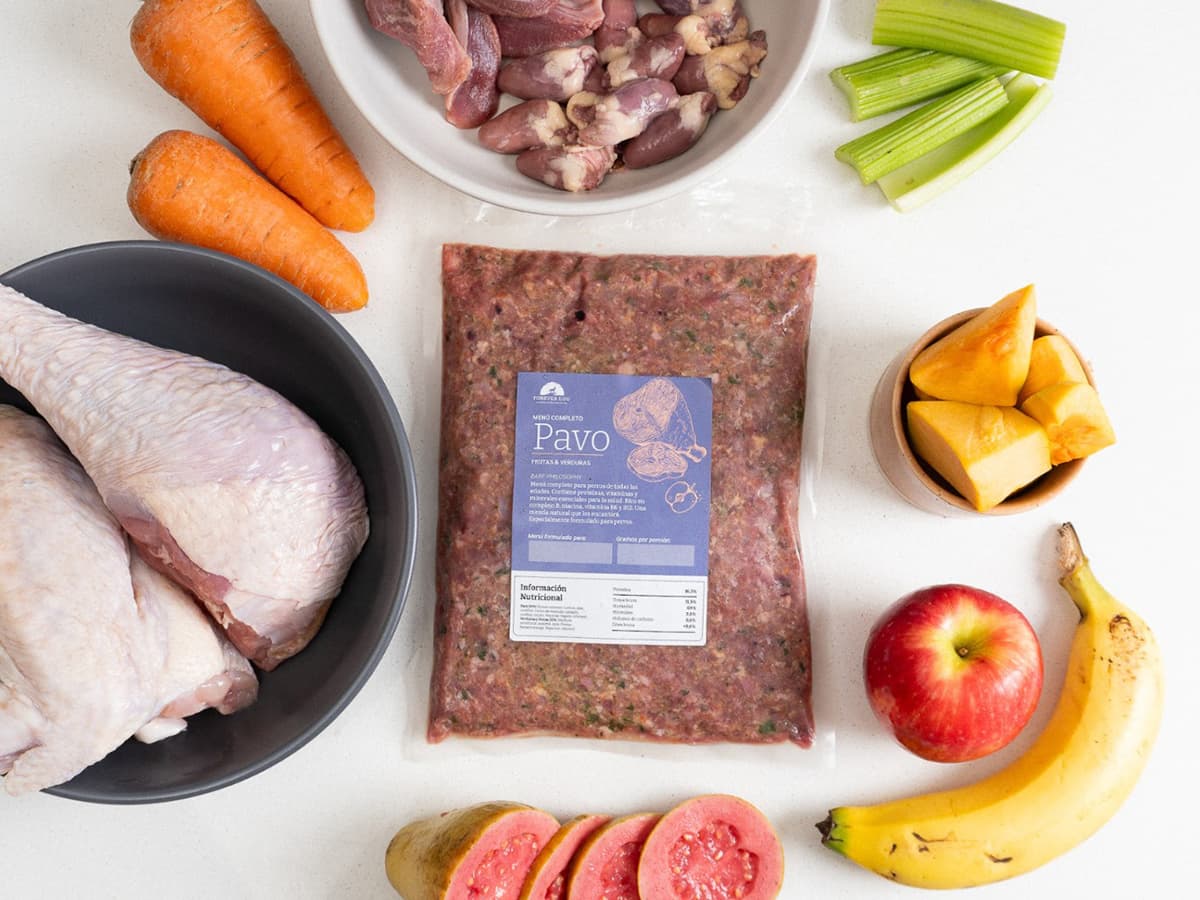 Menú diario Forever Dog — dieta natural balanceada para perros sanos